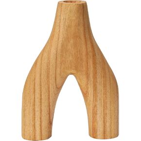 Bloomingville Decorative Arched Wood, Natural Vases, 9" L x 3" W x 12" H