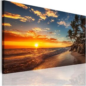 CANWALLS ART Beach Pictures Ocean Canvas Wall Art, Sunset Tropical Wall Art for Living Room Bathroom Wall Decor