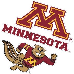Desert Cactus University of Minnesota Stickers Golden Gophers Vinyl Decals Laptop Water Bottle Car Scrapbook T5 (Type 5-1)