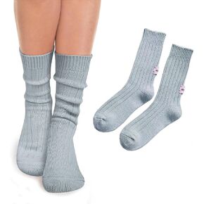 Benefeet Sox Crew Socks for Women Retro Cotton Ribbed Knit Casual Socks Solid Color Athletic Socks