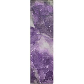 Addison Rugs Chantille ACN522 Purple 2'3" x 7'6" Indoor Outdoor Hallway Runner Rug, Stain Resistant Washable Kitchen Area Carpet for Bathroom, Laundry and Bedroom