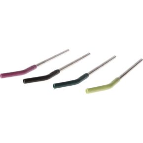 Klean Kanteen Straw 4-pack, Stainless Steel with Safe, Removable Silicone Tips - 8mm Diameter - Multi-Color, One Size (1005789)