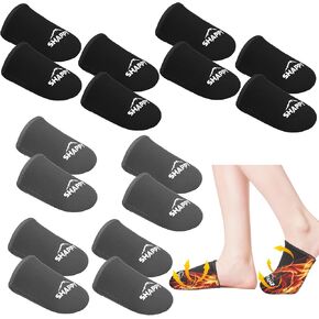 Shappy 8 Pairs Toe Neoprene Warmers Black Grey Thermal Toe Covers for Women Men Ice Bath Toe Covers Cycling Skiing Running Hiking Reusable Neoprene Foot Warmers Cold Plunge Accessories