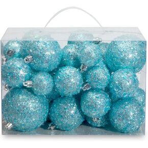 AMS 40ct Christmas Ball Plated Ornaments Tree Collection for Holiday Wedding Party Decoration(40ct Pearl, Glod)