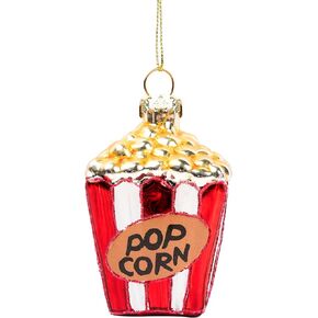 JOIEDOMI Popcorn Snacks Blown Glass Large Christmas Ornaments for Christmas Tree Hanging Ornament Outdoor Christmas Decorations Indoor Food, Xmas Christmas Party Favors Supplies Cute Presents in Kuwait