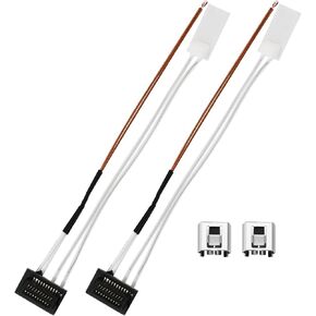 The Lord of the Tools 2 Sets 3D Printer Ceramic Heater Thermistor with Fixing Clip 24V 48W Heating Tube Compatible with Bambu Lab P1P P1S 9.5cm