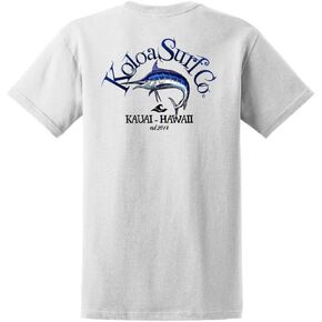 Koloa Surf Trolling Blue Marin Logo Heavyweight Tee Reg, Big and Tall