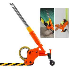 BAUSATZ Floor Tape Applicator，Manual Pushing Tape Marking Machine, Tape bonding Machine, Manual Tape applicator - 2-in-1 Tape Dispenser and Sticker Applicator Tool Set