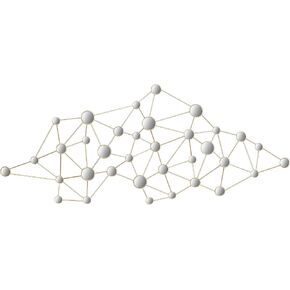 CosmoLiving by Cosmopolitan Metal Geometric Wall Decor with Mirror Accent, 68" x 3" x 28", Gold