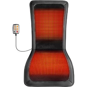 Longer Heated Seat Cover PU-Leather Winter Seat Cushion Fast Heating Seat Warmer with Hand Controller to Promote Blood Circulation Relieve Fatigue for Home & Office Warm Gift for Men Women