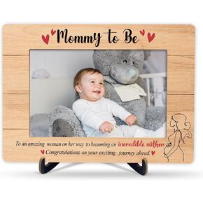 Grandparents Picture Frame, Get Promoted To Great Grandparents Wooden Photo Frame With Stand, Pregnancy Announcement Gifts For First Time Grandpa Grandma, Grandparents Gifts From Grandchild, A31