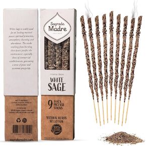 9 pcs Wildly Harvested - Rose & Olibanum/Frankincense Incense Sticks, 7" Long - Thick Aromatic Incense Sticks (45-55 min Burning Time) to Neutralize Negative Energies & Harmonizing Space