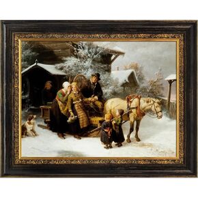 Vintage 16x20 Frame for Canvas Oil Paintings, Black Gold Heavy Wood Frame for Memorial Portraits, Ornate Open Back Wall Frame for Artists Designers Show, No Cover & Back