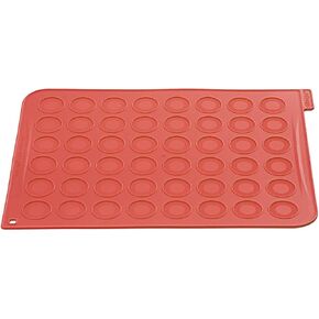 Silikomart 23.041.00.0065 Mac 01 Carpet for Making 48 Silicone Macaroons 2 x 18.5 x 37 cm, Red