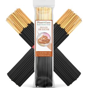 Dulce De Leche Exotic Incense Sticks 7 Inch - Bulk 1 Bundle 85 to 100 Sticks - Natural 7" Long Lasting Aroma That Burns for 30 to 45 Minutes.