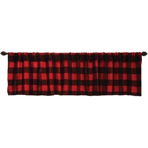 Carstens, Inc Lumberjack Plush Valance, Buffalo Plaid Red