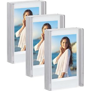 eletecpro 2x3 Acrylic Picture Frame for Fujifilm Instax Films and Polaroid Films, Display Picture for Tabletop Decor, Clear