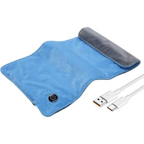 TOOCABEAR USB Heating Pad for Back, Neck, Travel Heated Blanket for Car Airplane Heating Pad for Women, Dry&Moist 3 Heat Settings & Auto Shut Off, Christmas Gifts Mom, Sister (Gray, 12×24'')