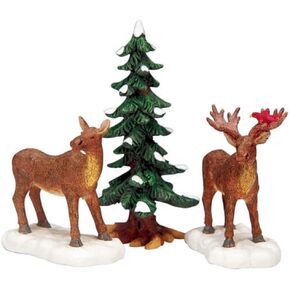 Lemax Village Collection Mr And Mrs Moose Set of 3 #32725