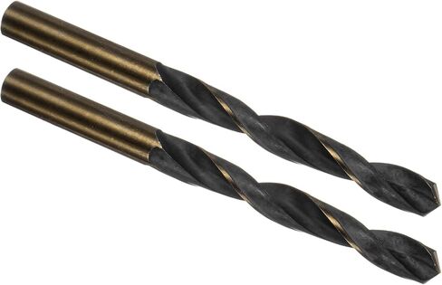 2PCS Twist Drill Bit - [8.5mm / 0.3"] Titanium & Nitride Coated High-Speed Steel Round Shank Jobber Bit Set Black Gold for Metal Wood Plastic Steel Use, 75mm / 3" Blade Length in Saudi Arabia
