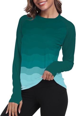 Rash Guard for Women UPF 50+ Long Sleeve Swim Shirts Sun Protection Clothing Moisture Wicking SPF Shirts HH24025 in Saudi Arabia