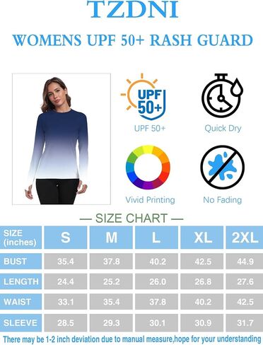 Rash Guard for Women UPF 50+ Long Sleeve Swim Shirts Sun Protection Clothing Moisture Wicking SPF Shirts HH24025 in Saudi Arabia