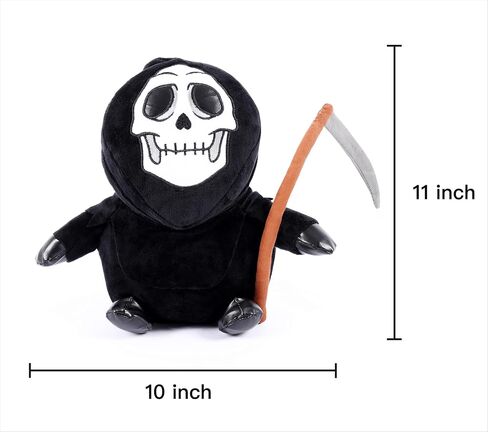Ghostface القطيفة مع المنجل، 11 بوصة صراخ Ghostface أفخم لعبة الرعب القاتل محشوة Plushies وسادة للأطفال البالغين المشجعين حزب عيد ميلاد الهالوين in Saudi Arabia