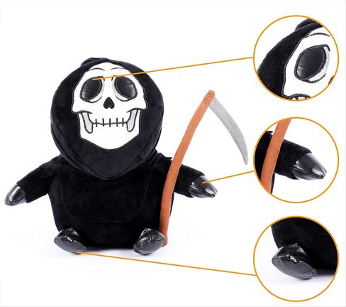 Ghostface القطيفة مع المنجل، 11 بوصة صراخ Ghostface أفخم لعبة الرعب القاتل محشوة Plushies وسادة للأطفال البالغين المشجعين حزب عيد ميلاد الهالوين in Saudi Arabia
