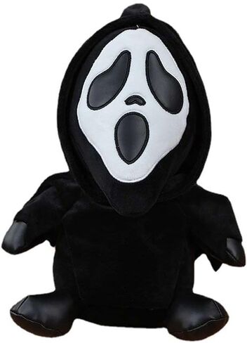 Ghostface القطيفة مع المنجل، 11 بوصة صراخ Ghostface أفخم لعبة الرعب القاتل محشوة Plushies وسادة للأطفال البالغين المشجعين حزب عيد ميلاد الهالوين in Saudi Arabia