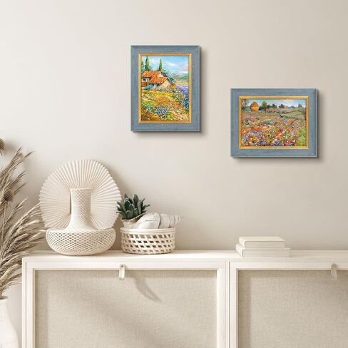 Golden State Art, 6x8 Ornate Vintage Finish Picture Frame, Blue with Gold Color in Saudi Arabia