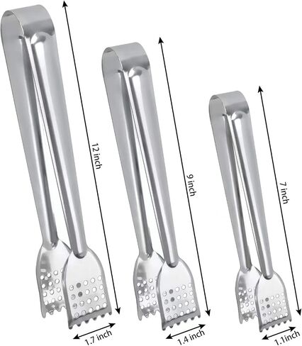 8 Pack Serving Tongs by Tcoin, 7 Inch Functional Small Tongs for Serving Food for Parties and Holiday Get-togethers, Food Tongs Buffet Tongs Appetizer Tongs Kitchen Tongs,Versatile and Durable in Saudi Arabia
