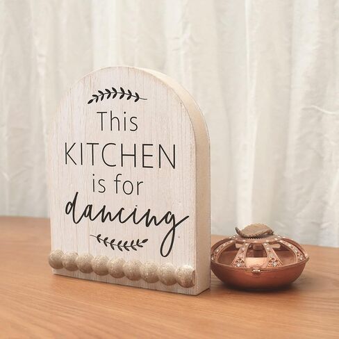 Coffee Corner Wooden Coffee Decor with Wooden Beads, Funny Coffee Wooden Sign for Coffee Bar, Kitchen, Dining Room, Home Decor in Kuwait