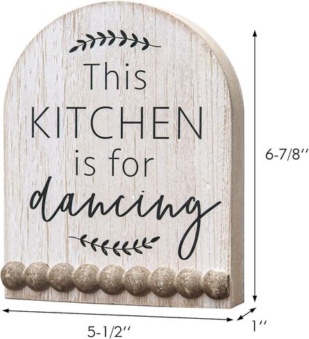 Coffee Corner Wooden Coffee Decor with Wooden Beads, Funny Coffee Wooden Sign for Coffee Bar, Kitchen, Dining Room, Home Decor in Kuwait