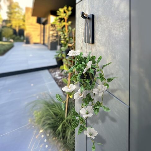 معلقة زهور الكرمة الاصطناعية أوراق اللبلاب وهمية فو بوتينغ النباتات الخضراء وهمية واقعية الزهور ورقة محكم المنزل داخلي في الهواء الطلق جدار حديقة ديكور in Kuwait