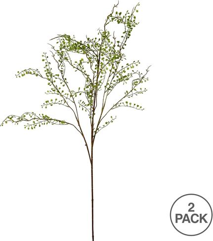 Vickerman Everyday 48' Indoor Artificial Green Leaves Spray - Realistic Looking Colorful Foliage - Maintenance Free - 2 per Pack - Decorative Greenery for Living Room in Saudi Arabia