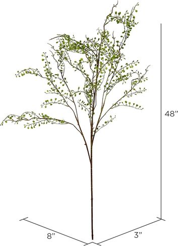 Vickerman Everyday 48' Indoor Artificial Green Leaves Spray - Realistic Looking Colorful Foliage - Maintenance Free - 2 per Pack - Decorative Greenery for Living Room in Saudi Arabia