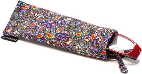 Calabria 735 Classic Vintage Reading Glasses Women Paisley Designer Single Power Readers Spring Hinged Matching Cloth Case in Kuwait