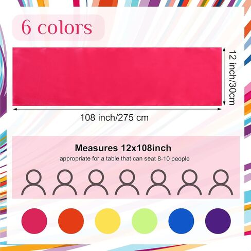 Newwiee 108 Pcs Assorted Color Spandex Chair Sashes and Satin Table Runners Mexican Stretch Chair Sashes Bands with Buckle for Wedding Fiesta Party Banquet Mardi Gras Decorations (Multicolor) in Saudi Arabia