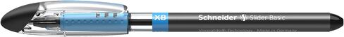 Schneider Slider Basic XB (Extra Broad) Ballpoint Pen, 1.4 mm, Transparent Barrel, Assorted Ink Colors, Pack of 8 Pens (151298) in Saudi Arabia
