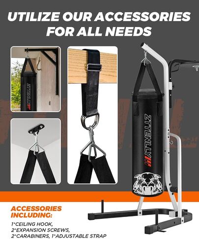 Kids Punching Bag with Gloves - PU Leather & Adjustable Height Strap - Boxing Bag Set for 3-8-14 Years Kids/Youth Great for Boxing, MMA, Kickboxing in Kuwait