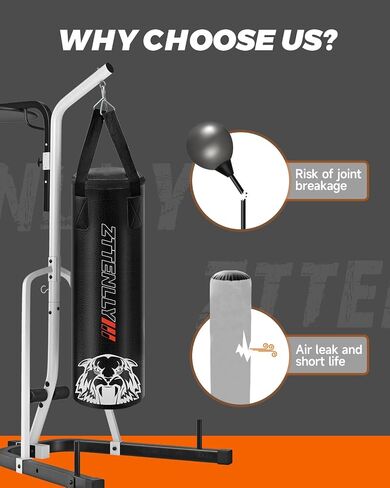 Kids Punching Bag with Gloves - PU Leather & Adjustable Height Strap - Boxing Bag Set for 3-8-14 Years Kids/Youth Great for Boxing, MMA, Kickboxing in Kuwait