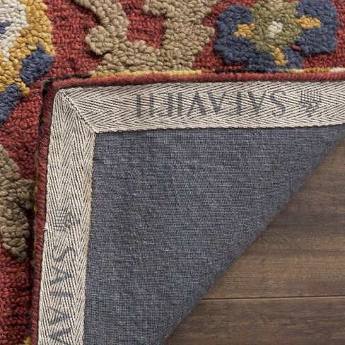 SAFAVIEH Blossom Collection 2' x 3' Red / Multi BLM401C Handmade Premium Wool Accent Rug in Saudi Arabia