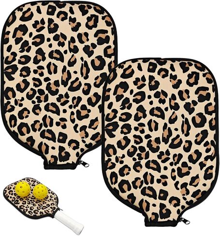 Universal Pickleball Paddle Cover,2 Pack 8.6 x 12.2 inch Neoprene Pickleball Racket Sleeve,Pickleball Paddle Accessory for Most USAPA Standard and Elongated Pickball Paddles in Saudi Arabia