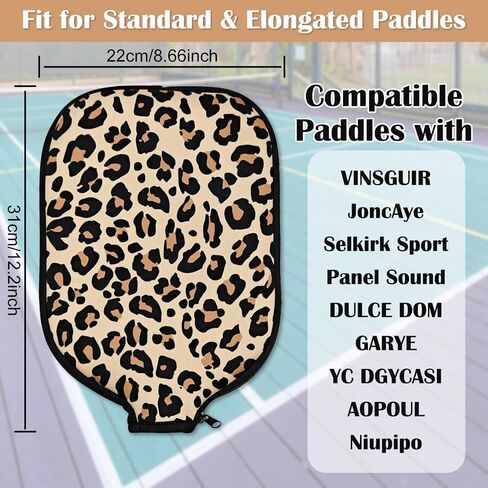 Universal Pickleball Paddle Cover,2 Pack 8.6 x 12.2 inch Neoprene Pickleball Racket Sleeve,Pickleball Paddle Accessory for Most USAPA Standard and Elongated Pickball Paddles in Saudi Arabia
