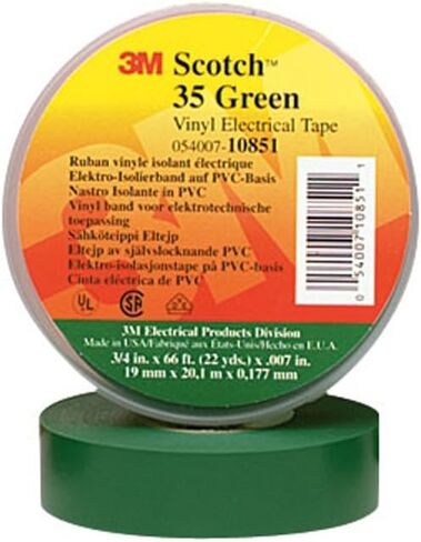 3M الكهربائية 500-10265 أشرطة ترميز الألوان الكهربائية من الفينيل 35، أخضر in Saudi Arabia