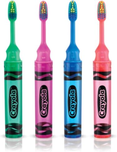 GUM Crayola Kids' Travel Toothbrush, Antibacterial Bristles, Soft, Ages 4+, 2ct (6pk) in Saudi Arabia