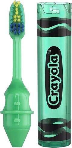 فرشاة أسنان GUM Crayola للأطفال للسفر، شعيرات مضادة للبكتيريا، ناعمة، للأعمار من 4 سنوات فما فوق، 2 قيراط (6 قطع) in Kuwait