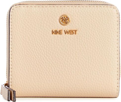 Nine West LINNETTE SLG Small Zip Around, Cream Logo in Saudi Arabia
