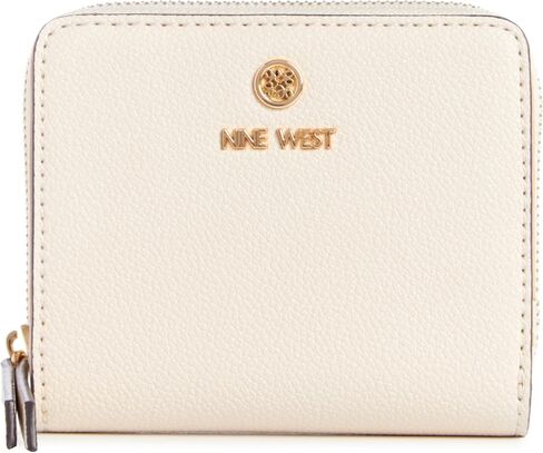 Nine West LINNETTE SLG Small Zip Around, Cream Logo in Saudi Arabia