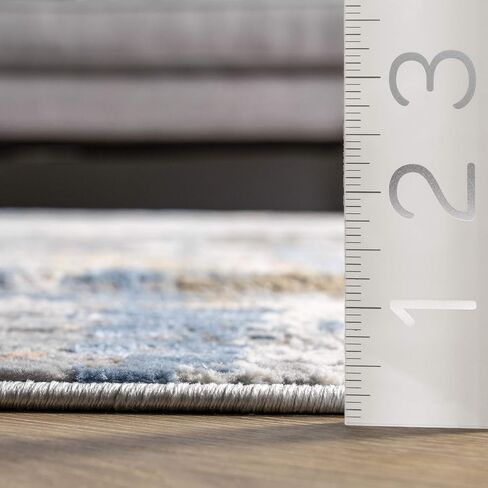 nuLOOM Cleo Modern Abstract Runner Rug, 2' 8" x 8', Light Gray in Saudi Arabia
